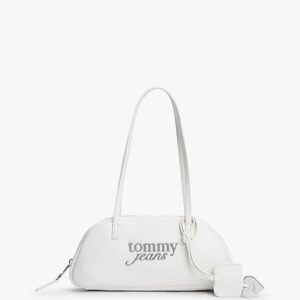 Metal Logo Charm Shoulder Bag