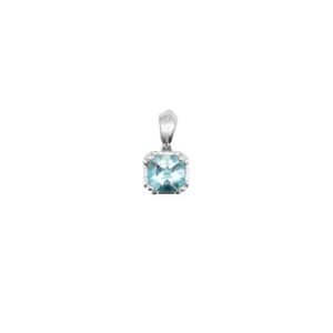 Chrome Hearts 18K White Gold Aquamarine Charm Pendant