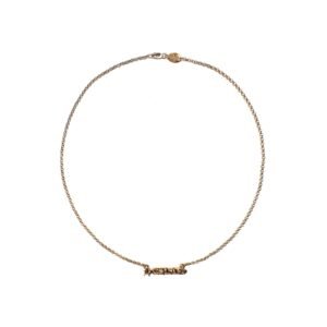 Chrome Hearts 22K Gold Hearts Letter Necklace
