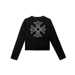 Chrome Hearts Cashmere Rhinestone Cross Sweater