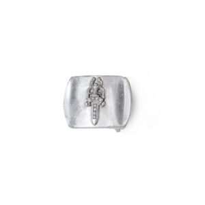 Chrome Hearts Silver Diamond Dagger Belt Buckle