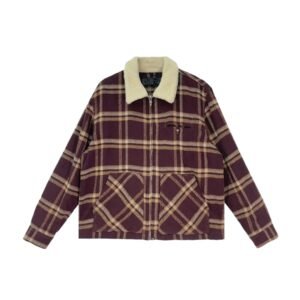 Chrome Hearts Fur Collar Zip Up Jacket - Red