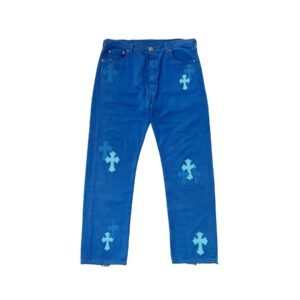 Chrome Hearts Levi's London Exclusive Blue Cross Patch Jeans