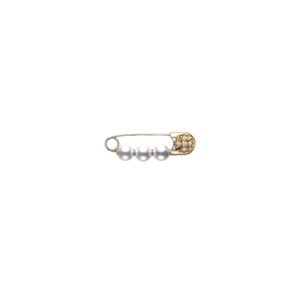 Chrome Hearts Mikimoto 22K Gold Diamond Pearl Safety Pin