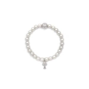 Chrome Hearts Mikimoto White Pearl Bracelet