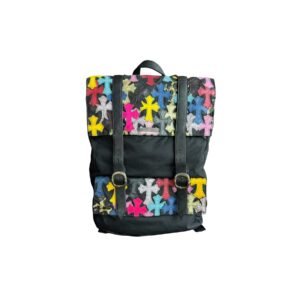 Chrome Hearts Multi-color Cross Patch Canvas Backpack
