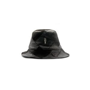 Chrome Hearts Multi Leather Patchwork Dagger Black Bucket Hat