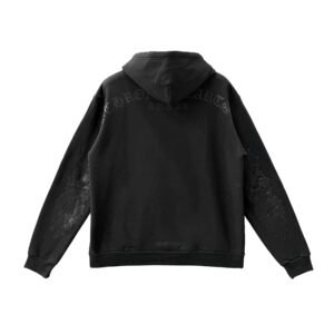 Chrome Hearts Online Exclusive Glitter Script Floral Sleeve Pullover Hoodie