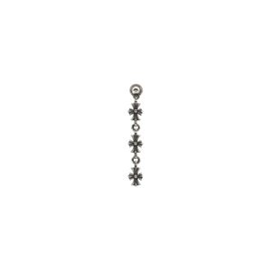 Chrome Hearts Silver Tiny E Plus 3 Link Earring Drop