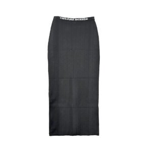 Chrome Hearts Tonal Monogram Cross Pattern Long Stretch Knit Skirt