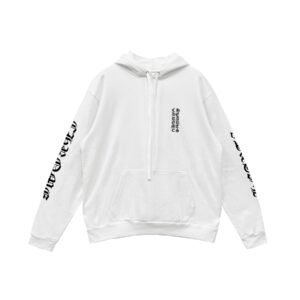 Chrome Hearts Vertical White Pullover Hoodie