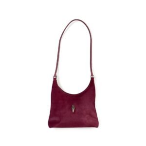 Chrome Hearts Dagger Pony Hair Burgundy Viv Bag