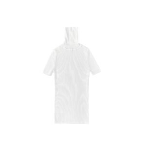 Chrome Hearts White Cashmere Triple Cross Patch Knit Short Sleeve Tee