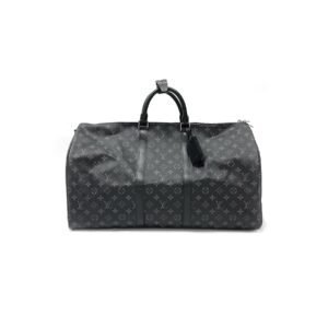 Louis Vuitton Keepall 55 Monogram Eclipse Travel Handbag